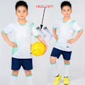 Miniatyrbild 7 av 7: Fotbollströja för barn Träningsdräkt Barnfotboll Sportdräkter Flickor Pojkar Spelboll Sportkläder Väst Barnfotbollsdräkt Blue A Not Custom S Height 150-160CM