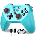 Miniatyrbilde 1 av 6: Bryterkontroller, trådløs Pro-kontroller for Nintendo Switch/Switch Lite/Switch OLED, Switch-gamepad med justerbar turbofunksjon, 6-akset gyrosensor Blue