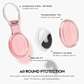 Pikkukuva 3 / 6: Airtag-pidike, joka on yhteensopiva Apple AirTagien kanssa, vedenpitävä ja pölytiivis ja törmäyssuojattu Airtag-kuori, jossa on monivärinen läpinäkyvä pehmeä TPU-materiaali 1 Pink