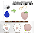Miniatyrbillede 3 af 6: Læder nøgleringholder etui kompatibel med Apple AirTag, sød beskyttende Air Tag cover med nøglering, anti-scratch finder GPS tracker etui til Peach