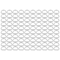 Miniatyrbilde 5 av 5: 100 stk D-ringer - Slitesterke, bærbare, enkle å bytte ut, praktiske, kompakte veskespenner for halskjeder 2x15x10mm Silver