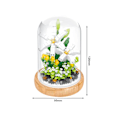Miniatyrbild 3 av 5: Växtbyggstenar Miniatyr DIY Byggstenar Bukett Krukväxter Prydnader Dekoration Leksaker med Skyddande Överdrag Lily