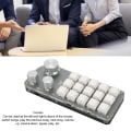 Miniatyrbilde 4 av 7: Enhånds mekanisk tastatur 15 taster 3 knotter med RGB Bluetooth Plug and Play Multifunksjonell Mini Gaming Keypad