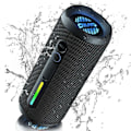 Miniatyrbillede 1 af 6: Bærbar Bluetooth-højtaler - IPX7 Vandtæt, Trådløs Stereo Parring, 25-timers Afspilningstid, 24W Høj Lyd, Bluetooth 5.3, Bass Boost, Black