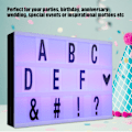 Miniatyrbillede 2 af 10: DIY A4-størrelse bogstavkombination LED blå lysboks beskedtavle til hjemmet festdekoration