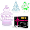 Miniatyrbillede 2 af 7: 3D Illusion Natlampe Bordlampe, 7 Farver Automatisk Gradvist Skiftende USB-drevet LED-lys med Berøringskontakt til Børnegaver Hjemmedekoration (Univers S