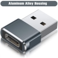 Miniatyrbild 2 av 5: USB C-hona till USB-hane-adapter, typ A-laddningskabelströmomvandlare för iPhone 11 12 13 Pro Max Mini