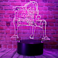 Miniatyrbild 1 av 7: One Piece Luffy 3D Illusionslampa med Smart Touch, RGB-effekt, USB-driven, Kreativ 3D Japansk Animelampa
