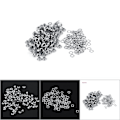 Miniatyrbillede 5 af 10: 5mm Metal Øjer Vaskemaskiner Grommets Scrapbooking Læder Håndværk (Sølv)