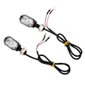 Miniatyrbilde 7 av 11: 2 stk Universelle Motorsykkel Blinklys 12V Styrelys Mini Oval Lampe for ATV Scooter