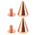 Pikkukuva 9 / 10: 100 sarjaa Punk Cone Spikes Studs Electroplating Rose Gold Punk Cone Spiked Screw Rivets DIY Punk Style Decoration 9.5x15mm