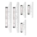 Miniatyrbillede 1 af 10: 5 stk. Målervals 15cm 30cm Klar Skala Transparent Letvægts Parallel Vals Lineal med Formler til Arbejde