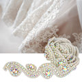 Miniatyrbilde 6 av 9: 1Yard S/8 Form Brud Krystall Pynt Rhinestone Kjede Klær Bryllup Håndarbeid DIY Dekorasjon(2