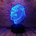 Miniatyrbilde 4 av 8: Nattlys Shrek 3d LED Akryl Lampe Hjemmedekor Knappbryter 7 Farger med Fjernkontroll