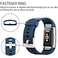 Pikkukuva 4 / 4: Älykello, rannekkeen vaihtohihna yhteensopiva Fitbit Charge 2:n, Classic ja Special -mallien kanssa, säädettävät urheilurannekkeet (Tummansininen - L)