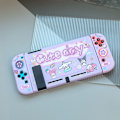 Miniatyrbild 1 av 2: Dockningsbar skyddande väska för Nintendo Switch, söt mjuk TPU slim case cover för NS-konsol och Joy-Con-kontroller