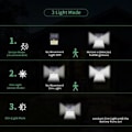 Miniatyrbillede 4 af 5: Udendørs solcellelampe, [4 LED-pakke] MED BEVÆGELSESDETEKTOR, 3 SOLSPOT-TILSTANDE SIKKERHEDSTRÅDLØS LØSNING HÅNDLAMPE TIL HAVE