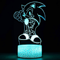 Miniatyrbild 7 av 7: 3D Illusion Sonic The Hedgehog Nattlampa, 16 Färgförändringar