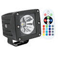 Miniatyrbillede 3 af 11: LED Lys Fjernbetjening Kvadratisk Lampe 10-30V Stødsikker Vandafvisende IP67