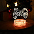 Miniatyrbild 4 av 7: Gamepad 3D Illusion Lamp, 3D nattlampa för pojkar med fjärrkontroll