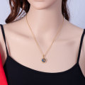 Miniatyrbild 3 av 3: Halsband med initialer för kvinnor, 18K guldpläterat bokstavshalsband, R