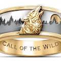 Miniatyrbilde 2 av 3: Herre ulv ring smykker rustfritt stål ring viking ring trollmann kriger jeger ulvehode ringer gave til menn（ringstørrelse 9）