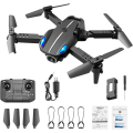 Miniatyrbild 4 av 5: Mini hopfällbar drönare barn vuxna - ultralätt quadcopter 360° rullning ingen distraktion och en knapp start hastighetsjustering