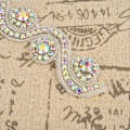 Miniatyrbilde 8 av 9: 1Yard S/8 Form Brud Krystall Pynt Rhinestone Kjede Klær Bryllup Håndarbeid DIY Dekorasjon(2