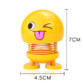 Miniatyrbillede 2 af 4: Bilemoji-pakke forår smiley-ansigt rystende hoved dukke bilpynt Minions（nummer 13）