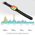 Miniatyrbillede 5 af 8: Smartwatch med iltmåling, opkaldsskærm, IP68 vandtæt touchskærm smartwatch med skridttæller Black