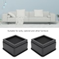 Miniatyrbilde 5 av 10: 4 stk rektangulær sofa høyde pute svart matt PP plast møbel tilbehør 2in
