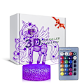 Miniatyrbild 1 av 8: 3D Illusion Monocerous Unicorn Nattlampa 16 Färgförändring Till