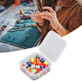Miniatyrbillede 6 af 7: 100 stk. harpiksafstandsperler holdbare harpiks assorterede farver store hul bredt anvendte armbåndsperler til smykkefremstilling DIY