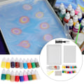 Miniatyrbild 5 av 10: Vattenmarmorering Mineralpigment i PVC-flaska för Ebru Art Tool för barn (A4 18 färger 6 ml)