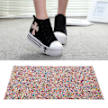 Miniatyrbilde 7 av 10: Plast syv-fargets rhinestones trim krystall hotfix strass mesh banding klistremerke applikasjoner ark