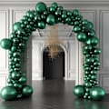 Miniatyrbillede 7 af 7: 130 stk. metalliske grønne balloner i forskellige størrelser 18\" 12\" 10\" 5\" ballonbue guirlande sæt perfekt til fødselsdagsfest, dimission, babyshower, bryllup, Metallic Green