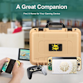 Miniatyrbild 7 av 7: Väska för Nintendo Switch/Switch OLED, Vattentät Reseväska Mjukt Foder Hård Väska för Nintendo Switch OLED Konsol Pro-kontroll & Tillbehör Yellow