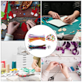 Miniatyrbilde 6 av 10: 400 stk fargede pinner Håndlaget DIY Art Craft Creation Stofftilbehør for barn