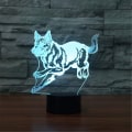 Miniatyrbild 6 av 7: 3D LED Optisk Illusion Tysk Schäfer Sensor Nattlampa