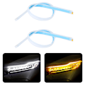 Miniatyrbilde 5 av 11: 1 Par 60cm LED Dagkjørelys Guide Stripe Bar Hvit Gul Lysfarge