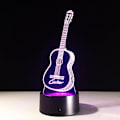 Miniatyrbild 1 av 7: Gitarr 3D Visuell Modell Illusion Lampa LED 7 Färgväxlande Nyhet Sovrum Nattlampa Musik Heminredning