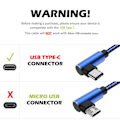 Miniatyrbild 5 av 5: Galaxy S10 Laddare USB Typ-C Kabel 90 Grader Hållbar Nylon