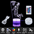 Miniatyrbild 2 av 8: Kobe Bryant 3D Illusion Lamp med 16 färger som ändrar touch S