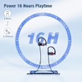 Pikkukuva 4 / 8: Bluetooth-kuulokkeet, langattomat nappikuulokkeet 16 tunnin toistoajalla Bluetooth 5.3 Langattomat kuulokkeet HD Deep Bass Stereo Sound Isolation IPX7 Vedenpitävä E Black