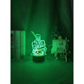 Miniatyrbild 3 av 7: One Piece Luffy 3D Illusionslampa med Smart Touch, RGB-effekt, USB-driven, Kreativ 3D Japansk Animelampa
