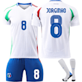 Miniatyrbillede 1 af 4: UEFA Euro 2024 Italien Børnefodboldtrøjer Børnesæt No.8 Jorginho 28