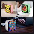 Miniatyrbillede 2 af 3: Bluetooth LED Hvid Retro Pixel Højttaler, 28 Farver, LED Spe