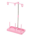 Miniatyrbild 3 av 10: Inhemskt 3 kottar broderitrådshållare spole stativ rosa symaskinstillbehör