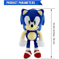 Pikkukuva 2 / 7: Sininen Sonic-pehmolelu, superpehmeä ja halittava täytetty eläin - Ensiluokkainen sininen Sonic the Hedgehog -pehmolelu lapsille, pojille ja tytöille - 12'' Blue