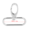 Miniatyrbillede 2 af 5: 10 stk. nøgleringskrog 360° rotation fint håndværk roterende krogklemme nøgleringklips Silver